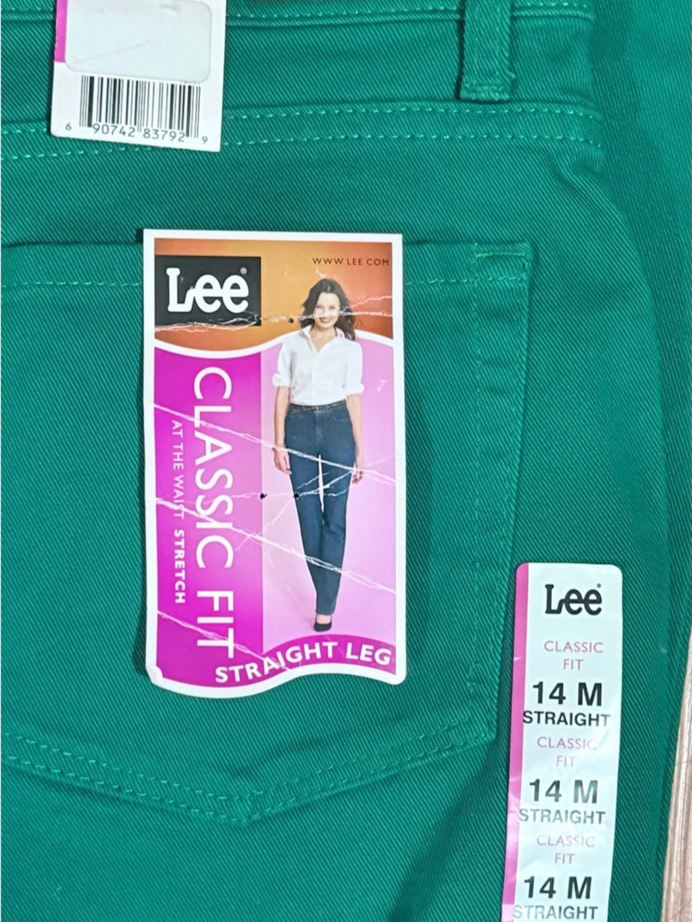 Lee Classic Fit Teal Green Pants - Picture 4 of 10